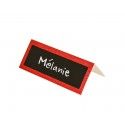 Chaks 90845-02, Sachet 6 marque-places rectangle carton, avec bordure brillante Rouge