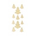 Chaks 90847-37, Sachet de 11 adhésifs SAPINS brillants,Champagne