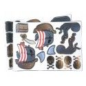 Party Pro 913100, 2 Planches de 25 stickers Pirate