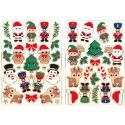 Party Pro 913501SX, Planches de 45 stickers Sweety Xmas (14,8x21cm)
