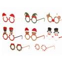 Party Pro 913508, Set de 8 lunettes rigolotes pour animer table de Noël