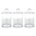 Lot de 3 Bonbonnières 6cm, plexi Transparent