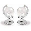 Lot de 2 ballotins Globes Terrestres Mappemondes PVC 11cm