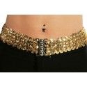 Chaks 80 964680 13, Ceinture élastique paillettes Or