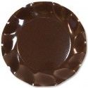 Paquet de 10 assiettes rondes 27 CM Chocolat, 27 CM