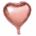 Party Pro 333634, Ballon mylar Coeur 45 cm Rose Gold