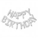 Party Pro 333670, Ballon mylar Happy birthday Argent