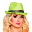 Chapeau borsalino polyester SOUPLE, néon Vert