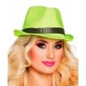 Chapeau borsalino polyester SOUPLE, néon Vert