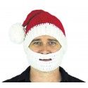 Party Pro 873990, Bonnet et barbe de Père Noël en tricot