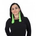 Party Pro 9067 - Boucles d'oreilles à frange vert néon