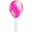 Kit de 6 Ballons Pompons ® blanc/FUCHSIA