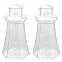 Lot de 2 ballotins PHARE 9cm, plexi transparent