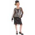 Chaks C4092116, Déguisement Robe Charleston noire 116cm, 4-6 ans 