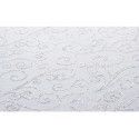 Chaks C52030032, Chemin de Table Organza Arabesques 36cm x 5m, Blanc/Argent