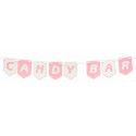 Guirlande Candy Bar rose et blanche 3,60m