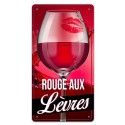 Plaque métal ROUGE AUX LEVRES 15x30cm