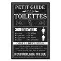 Toile PETIT GUIDE des Toilettes 23x34cm noire