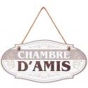 Plaque en bois CHAMBRE D'AMIS 20,5cm