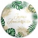 Paquet de 6 Assiettes Anniversaire TROPICAL PARTY ø 23cm