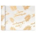 CHEMIN de table Anniversaire TROPICAL PARTY 4m or/blanc