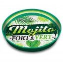 PLATEAU métal rond 33,5cm Mojito Fort & Vert