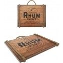 Plaque CAISSE Rhum Antique, RECTANGLE en bois 30x24cm