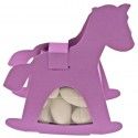 Ballotin CHEVAL A BASCULE avec plexi, Lilas