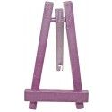 Petit chevalet bois 10CM luxe avec ficelle, Lilas