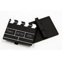 Lot 2 Claps de Film marque-places 6cm en bois (sur pince)