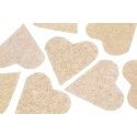 Sachet 75g de CONFETTIS coeur 5cm - en papier ivoire