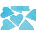 Sachet 75g de CONFETTIS coeur 5cm - en papier Turquoise