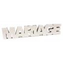Lettres MARIAGE, bois effet blanchi 30cm 