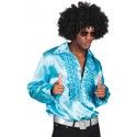 Chemise adulte disco Turquoise - taille 50/52