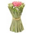 Déco Bouquet vertical Fleurs et Roses liées 11cm, ROSE