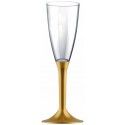 20 flutes champagne, pied Or