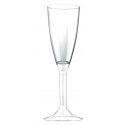 20 flutes champagne, pied transparent