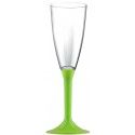 20 flutes champagne, pied Vert