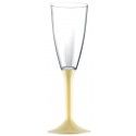 20 flutes champagne, pied ivoire