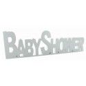 Lettres Baby Shower 40cm en bois Blanc