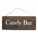 PANCARTE bois naturel Candy Bar 25cm