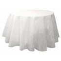 Coupon Nappe RONDE intisée SOFT Ø 240cm, Blanc SOFT