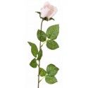 Grande Rose fleur artificielle avec feuilles 72cm, Rose