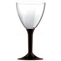 20 Grands verres à Eau, pied chocolat