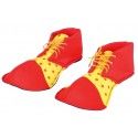 CHAUSSURES de clown rouge/jaune en tissu