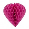 Coeur à suspendre 30cm, Fuchsia