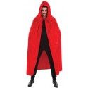 Chaks H4032, Cape capuche Velours 182cm luxe, Rouge