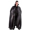 Chaks H4068, Cape satin 163cm Noire avec col Noir