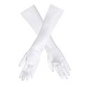 Gants de fête satin Blanc, 40 cm