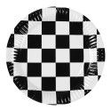 Sachet de 10 Assiettes DAMIER racing 23 cm